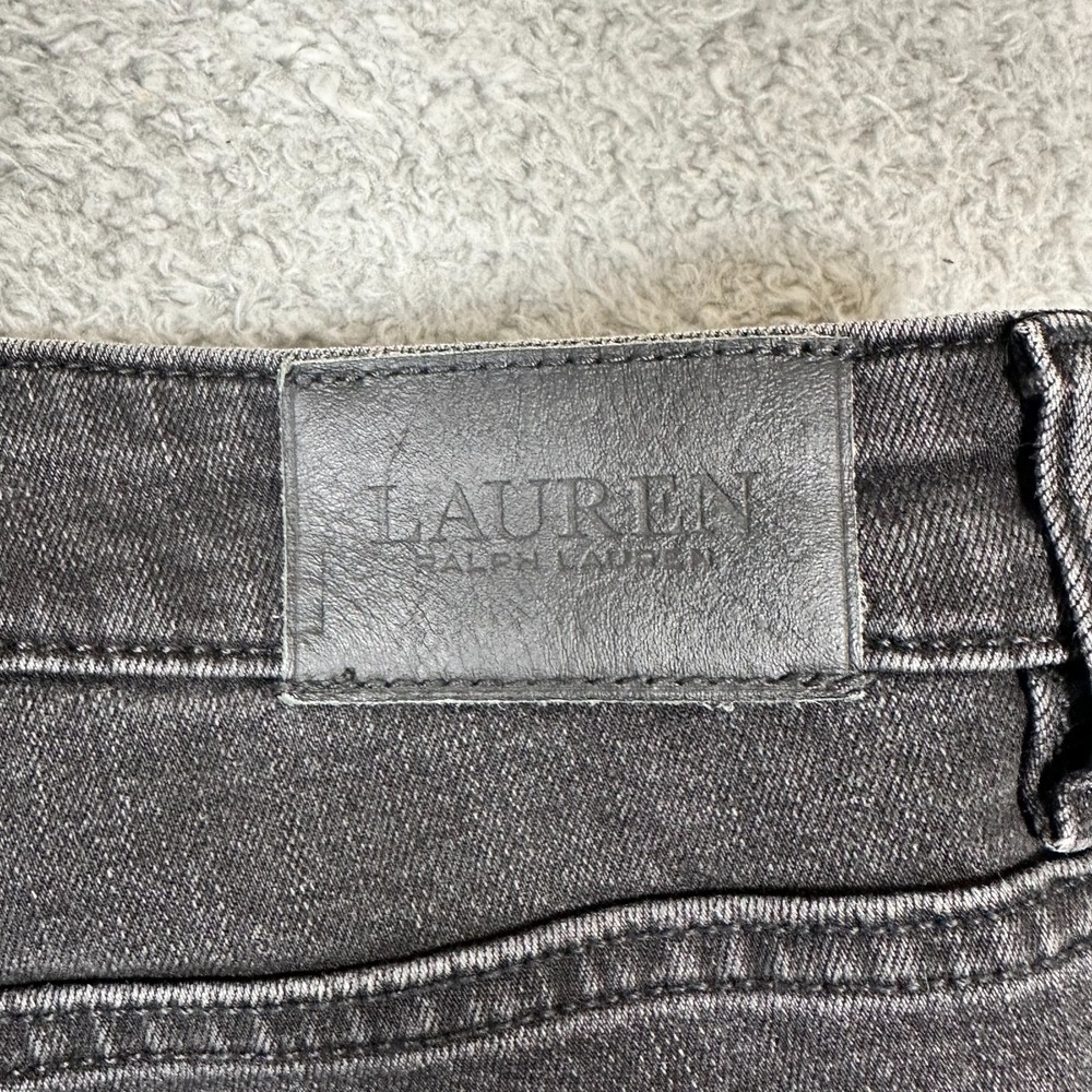 Lauren Ralph Lauren Plus-Size High-Rise Skinny Ankle Jeans Women's 20W Black - Picture 7 of 13